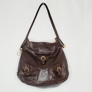 Kesslord Brown Leather Shoulder Bag Classic Career Purse Soft Slouchy Western
